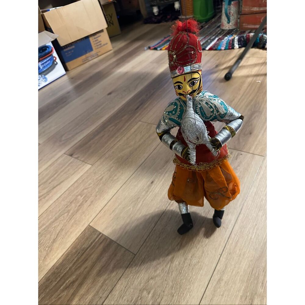 Marionette Rajasthani Kathputli Indian Folk Art Hanging Puppet Doll
